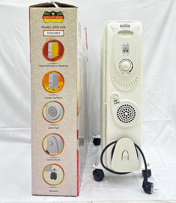 شوفاژ 13 پره فن دار برقی رمانتیک مدل 42p